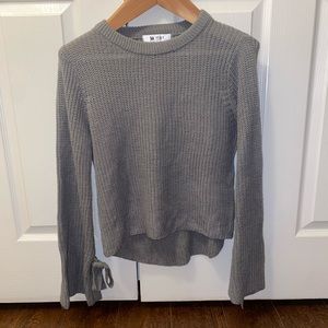 Ye Mak Gray Crochet Sweater